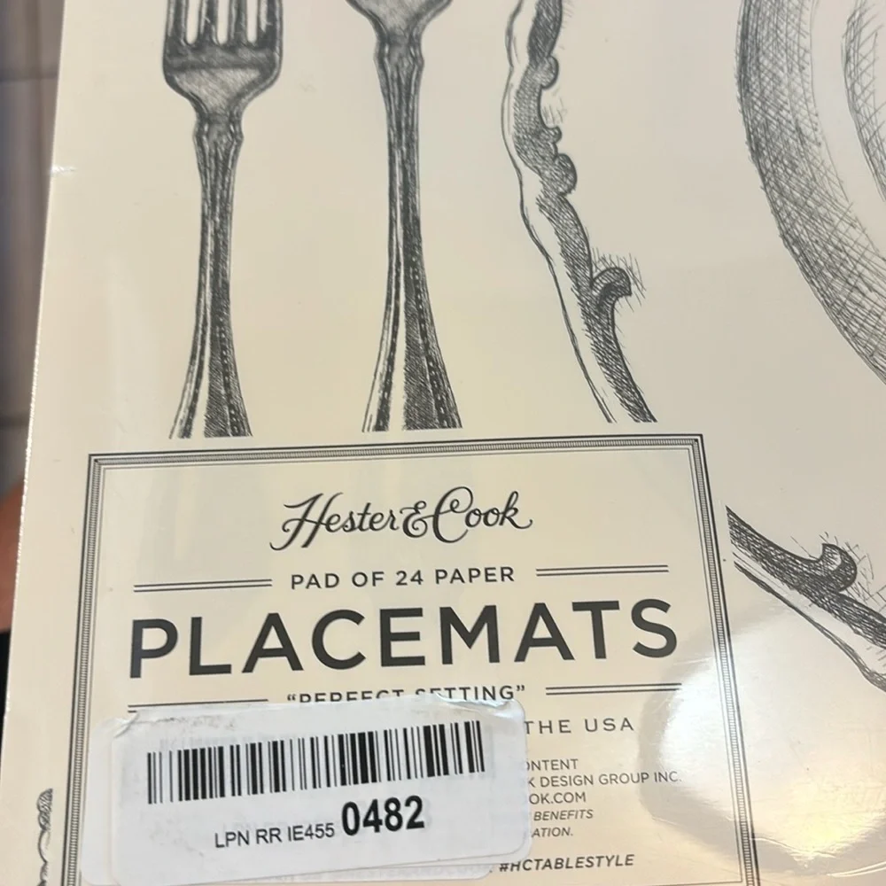 Hester and Cook PERFECT SETTING PLACEMATS
